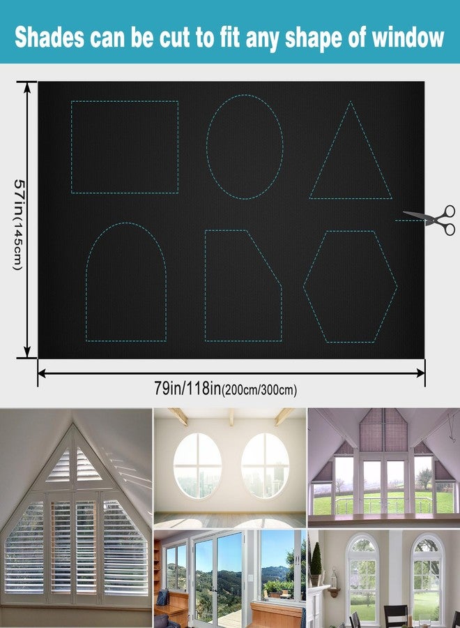 Changshade Portable Shades for Windows, Travel Stick On Blackout Curtains No Drill 100% Black Out, Blackout Window Cover Temporary Blinds for Baby, Nursery, Bedroom, 57" Width X 118" Heiht - Image 3